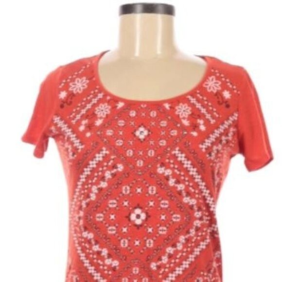 Madison & Berkeley Short Sleeve T-Shirt Orange M - Picture 2 of 4